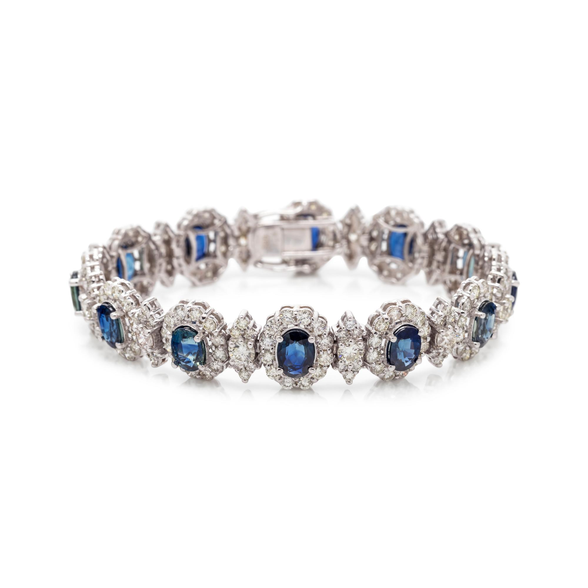 SAPPHIRE AND DIAMOND BRACELET