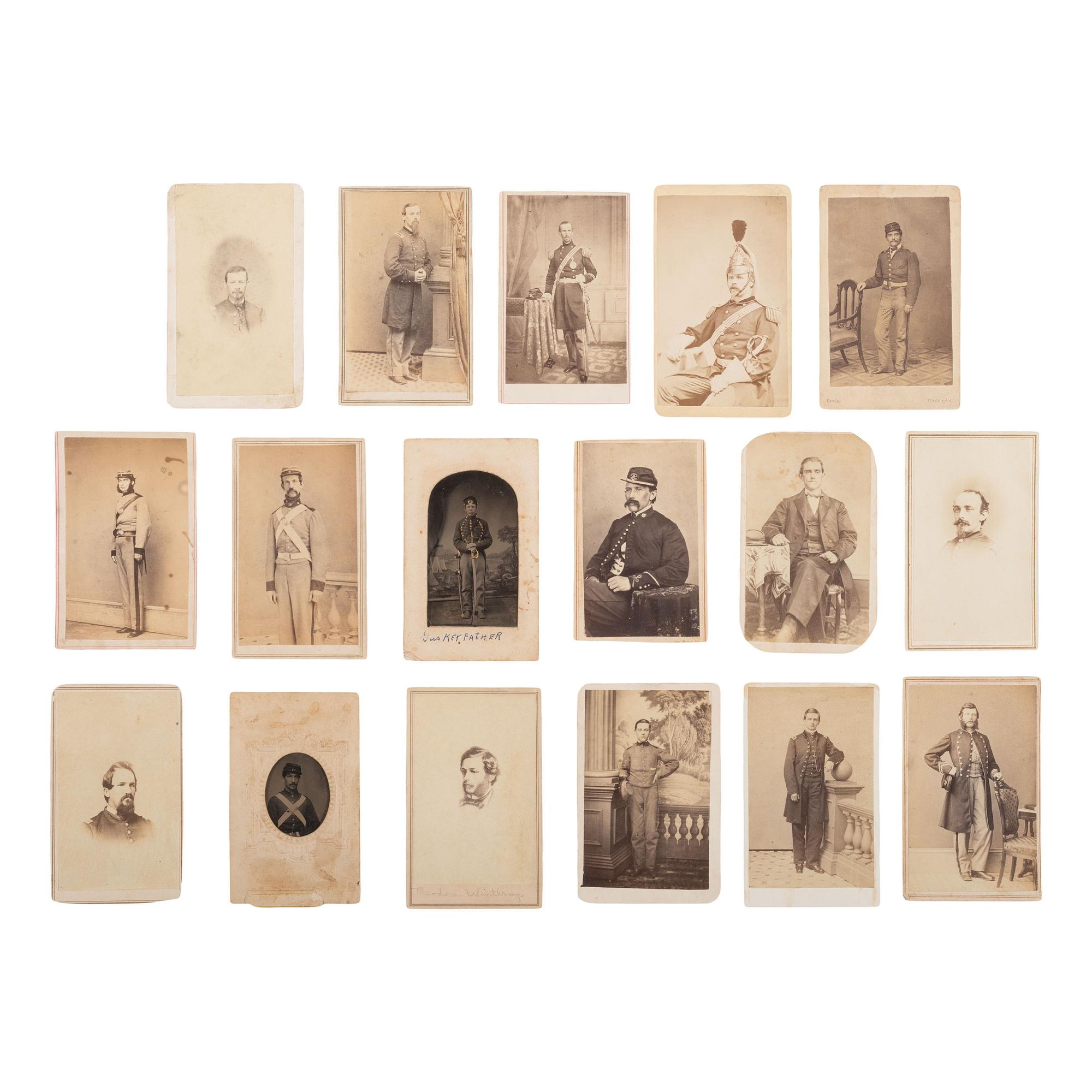 [Civil War] Group of 35 Carte de Visites of Union Soldiers from New York and New Jersey