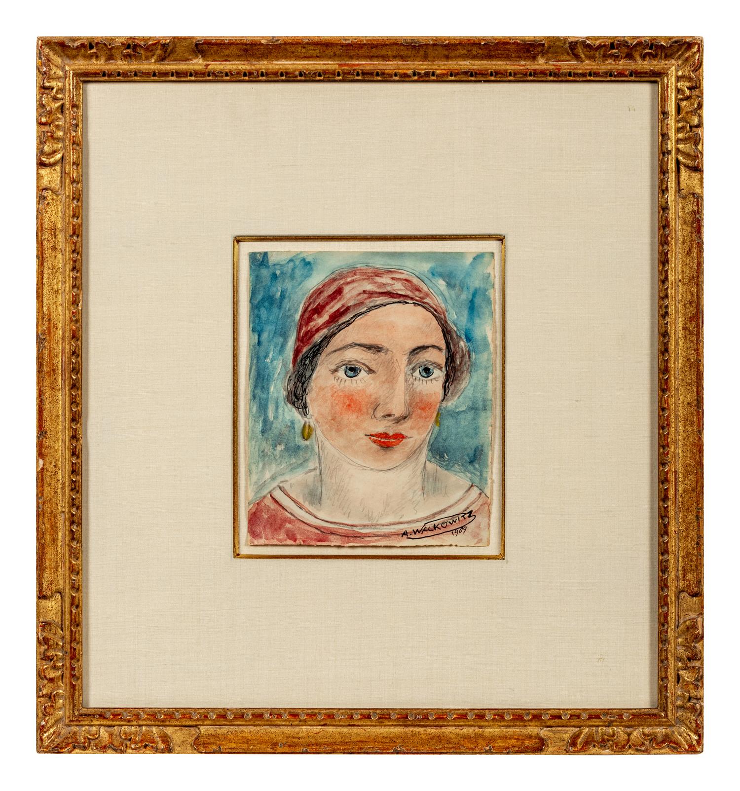 Portrait (Head) , 1909, and Head , 1902 (a pair of works)