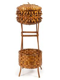 Northeastern Split Ash Basket Side Table