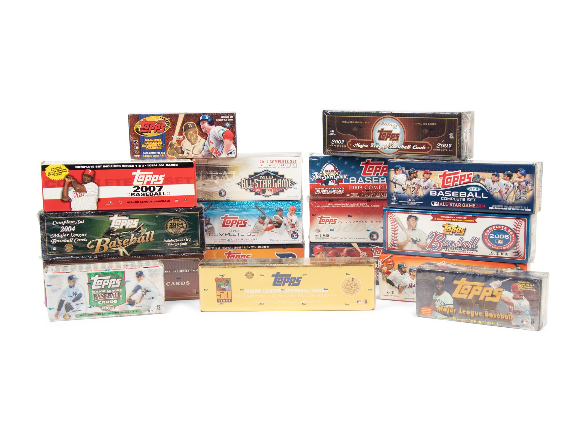 A Group of 1998-2014 Topps Baseball Card Complete Factory Sets
