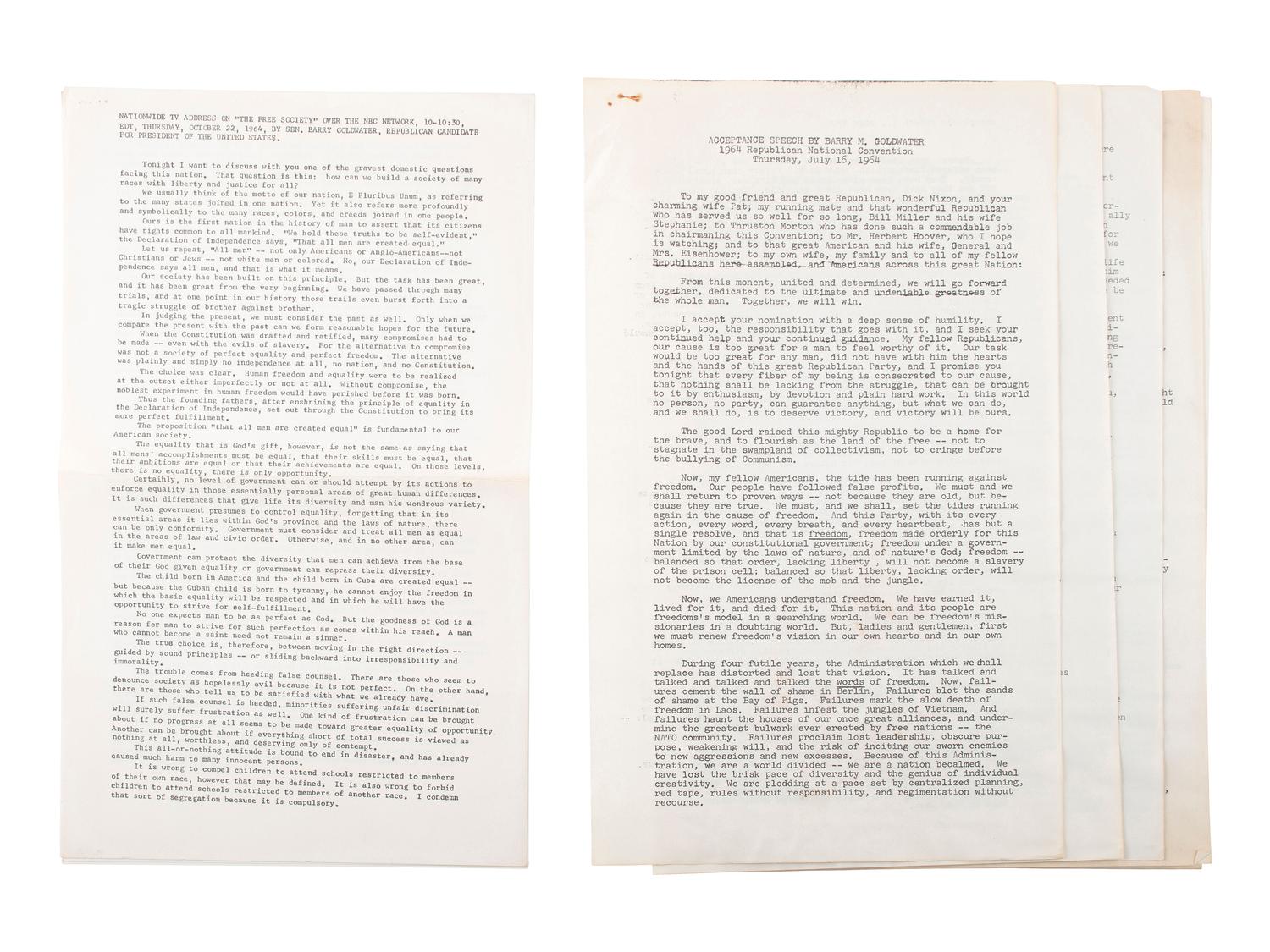 [POLITICS]. Massive group of campaign and presidential ephemera, 2nd half of the 20th century.