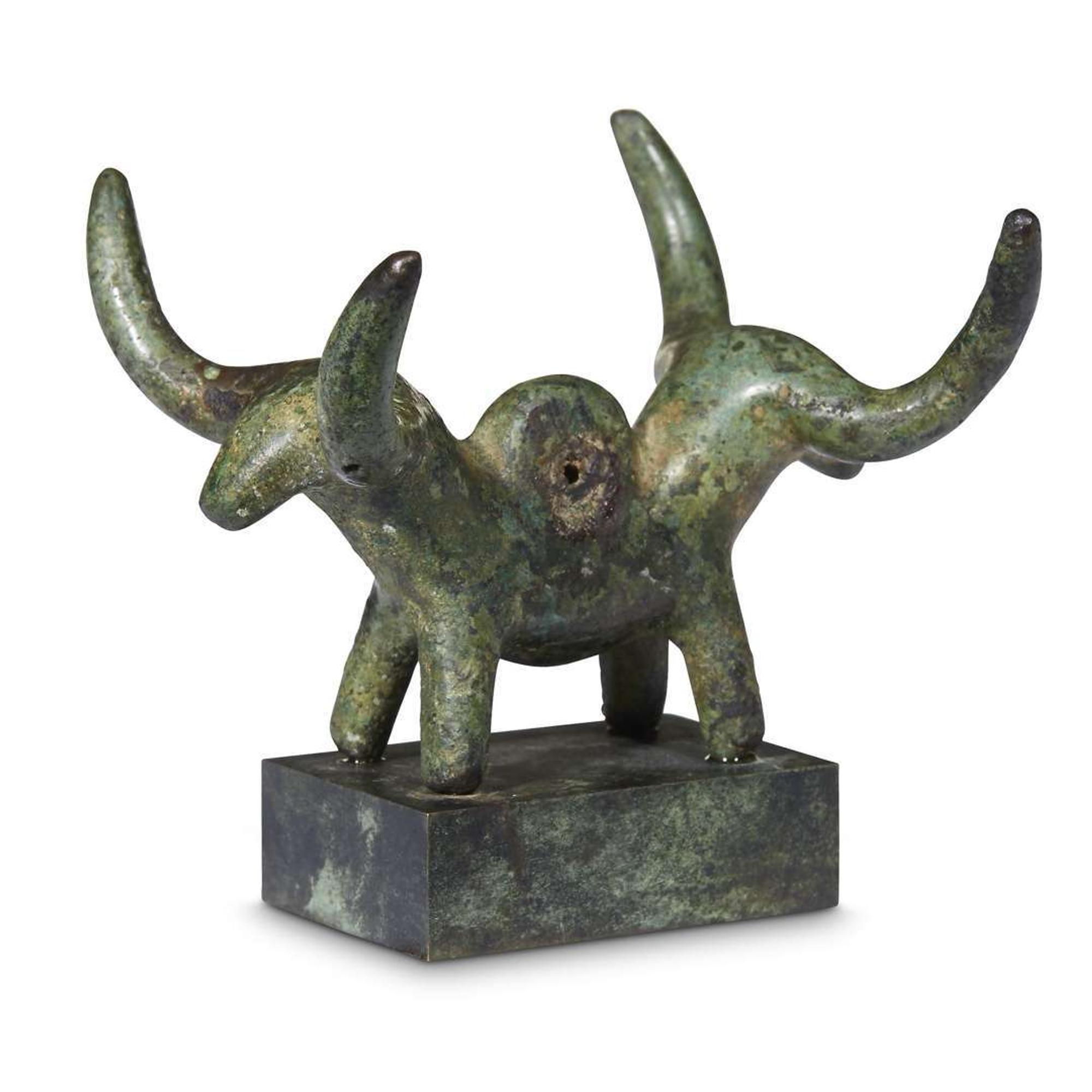 ITALIC LUCANIAN JANUS BULLS PENDANT C. 7th Century BC