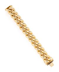 YELLOW GOLD HOLLOW CURB LINK BRACELET