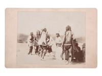 [NATIVE AMERICANS]. 2 photographs of Rosebud Indian Reservation, South Dakota, by Ella J. DEBELL.