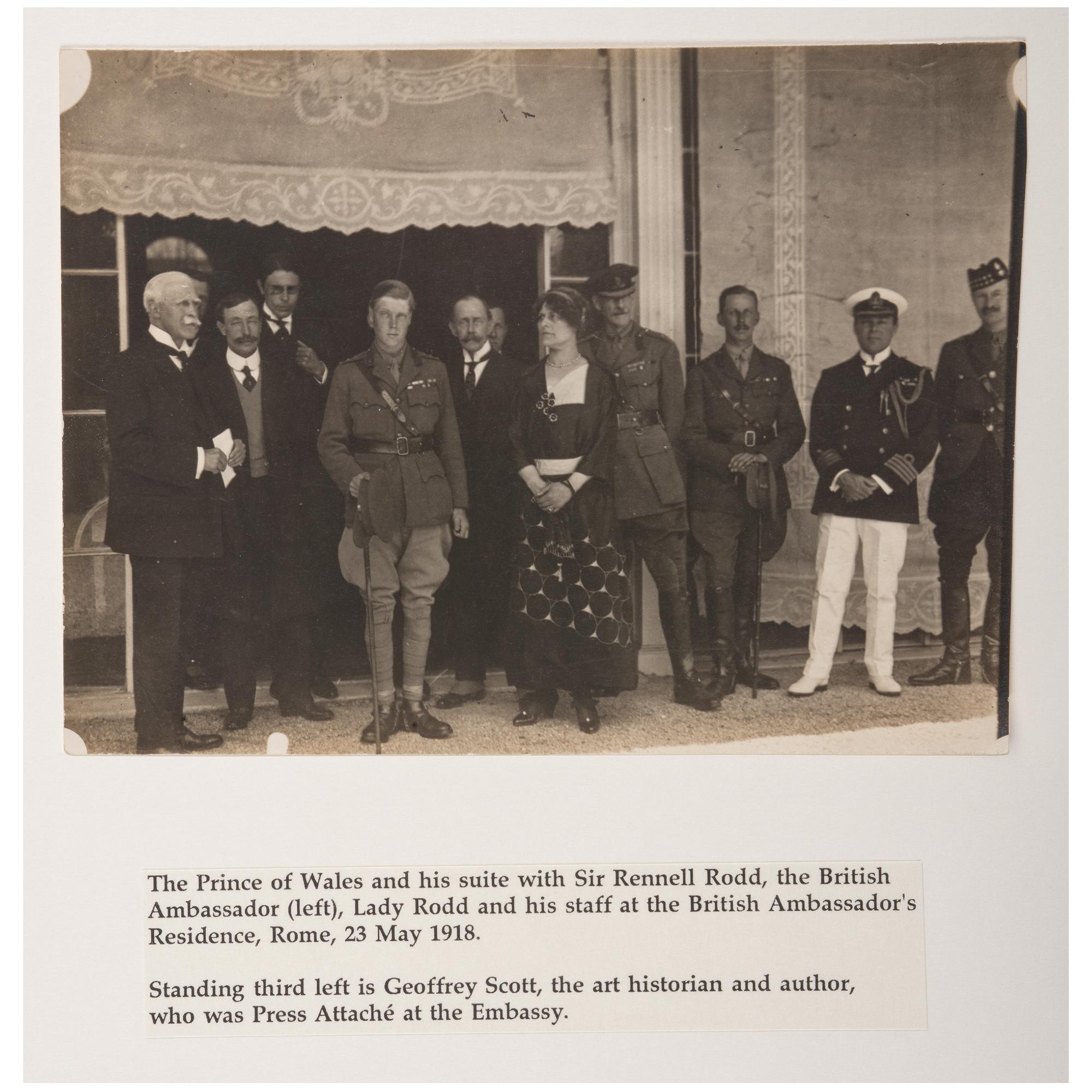 Prince of Wales Tour of Italy, 1918, Collection of 18 Photographs, Plus