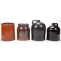 Four Stoneware Crocks and Jugs