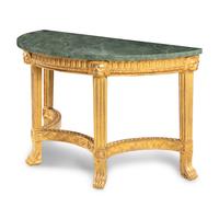 A George III Style Giltwood Marble-Top Console Table