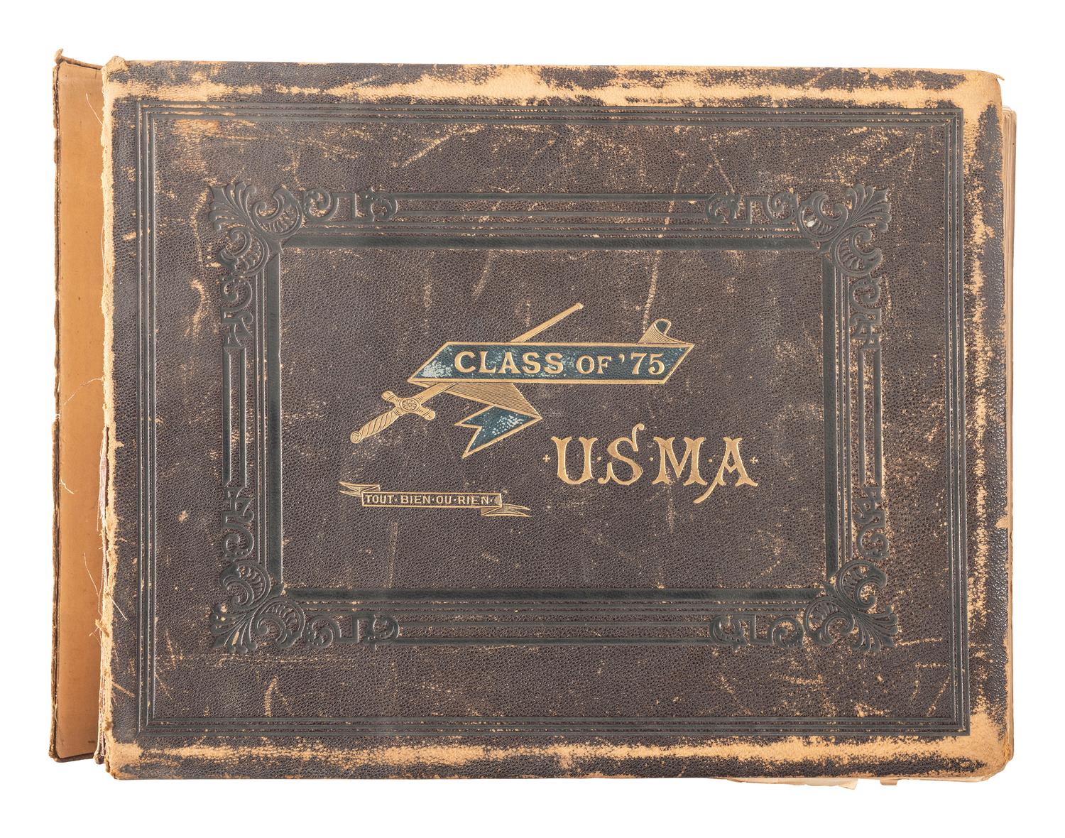 [LATE INDIAN WARS]. PACH, G.W. (1848-1904), photographer. US Military Academy year book for the Class of 1875, containing photographs of notable officers, professors, and cadets, incl. Little Bighorn casualty James G. Sturgis. New York: 1875.