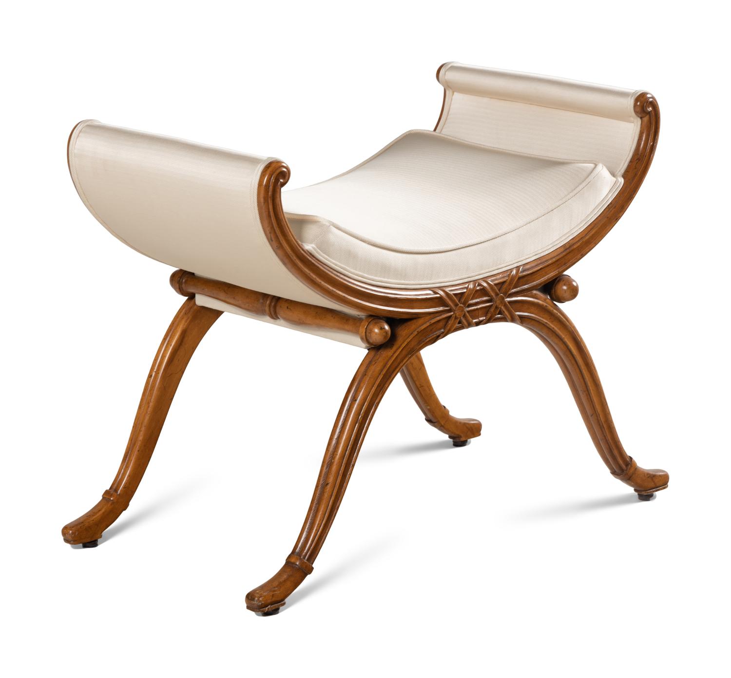 An Empire Style Upholstered Bench