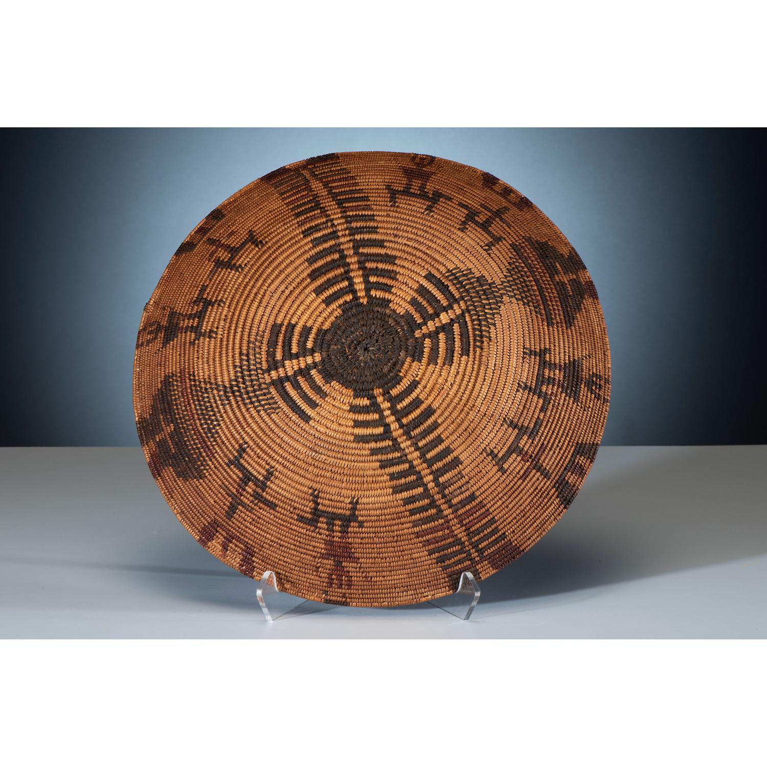 Apache Polychrome Basket, with Figures