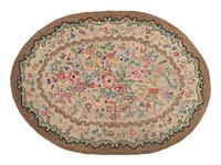 A Floral Hooked Rug