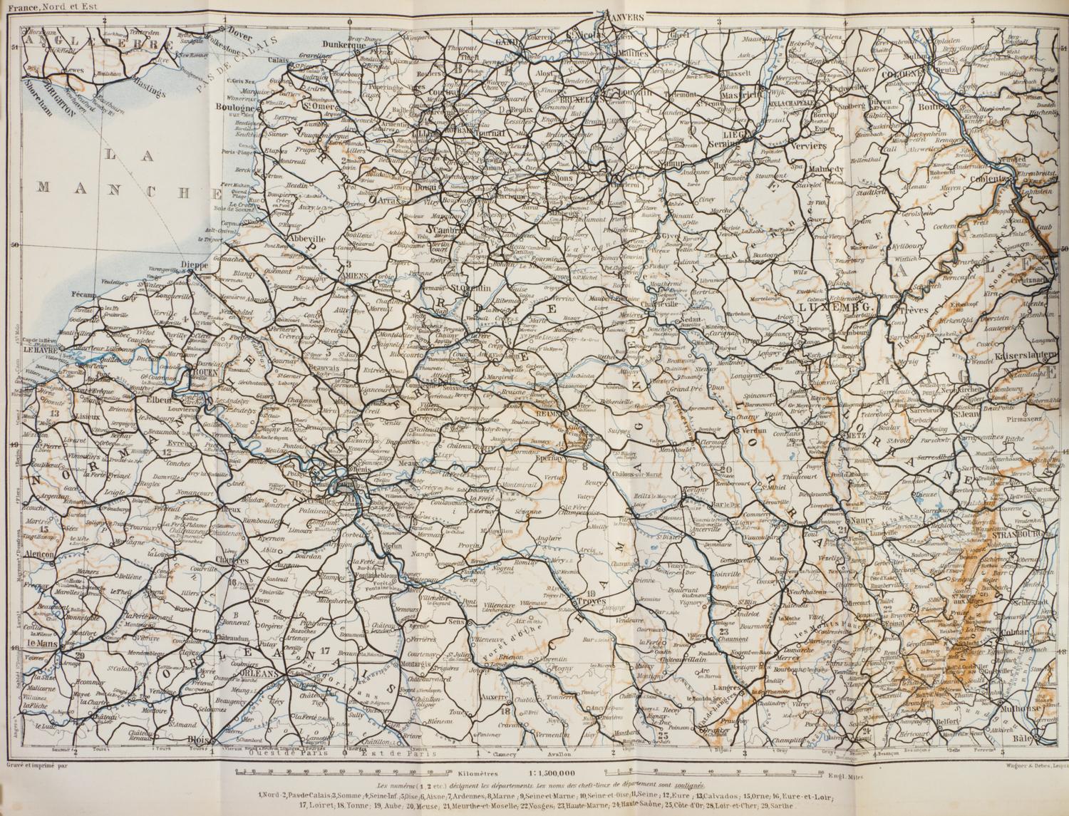 (TRAVEL GUIDES) Nine early 20th-century travel guides, including six by Karl Baedeker and three others.