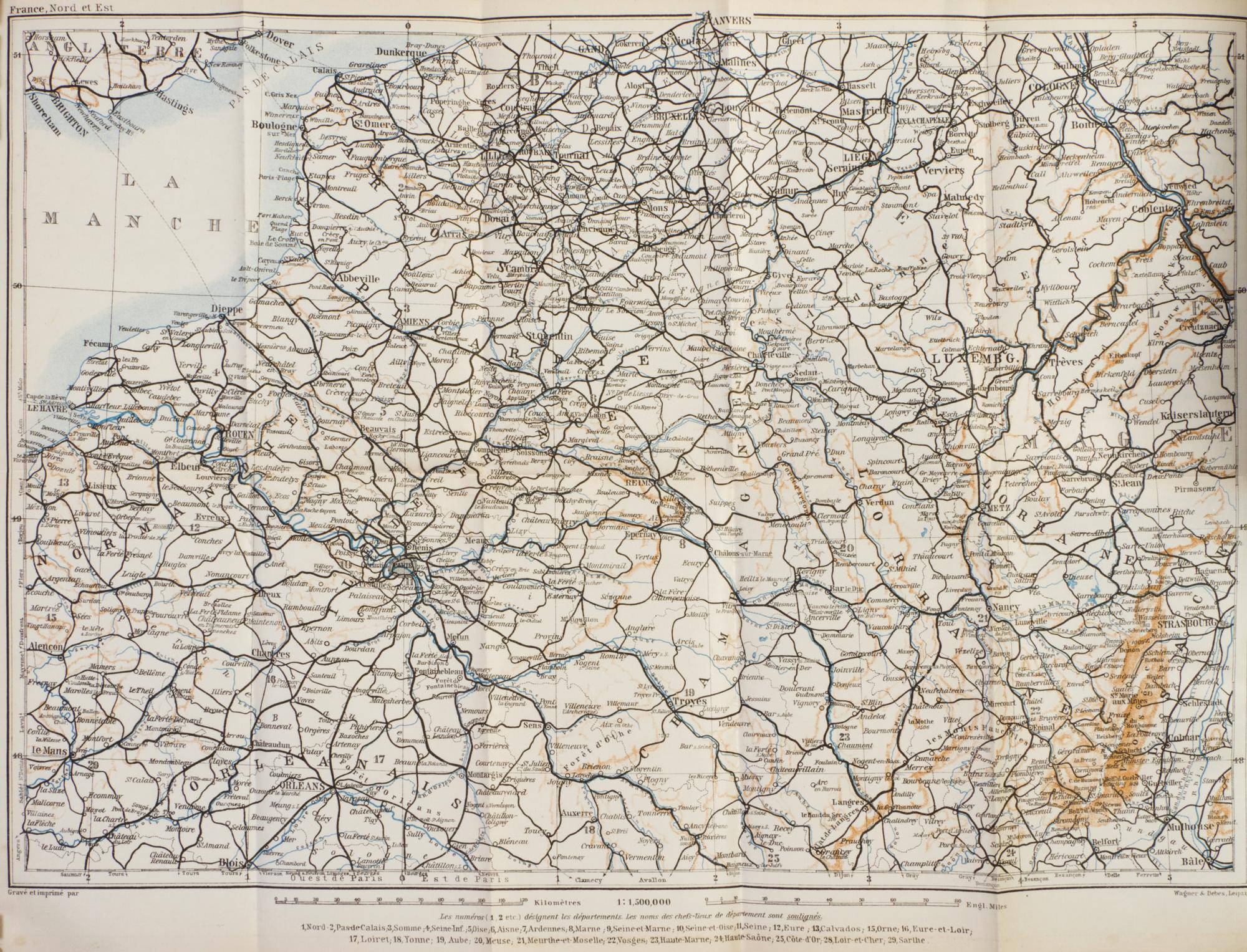 (TRAVEL GUIDES) Nine early 20th-century travel guides, including six by Karl Baedeker and three others.