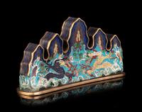 A Chinese Cloisonné Enamel Brushrest