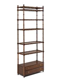 An American Walnut Etagere