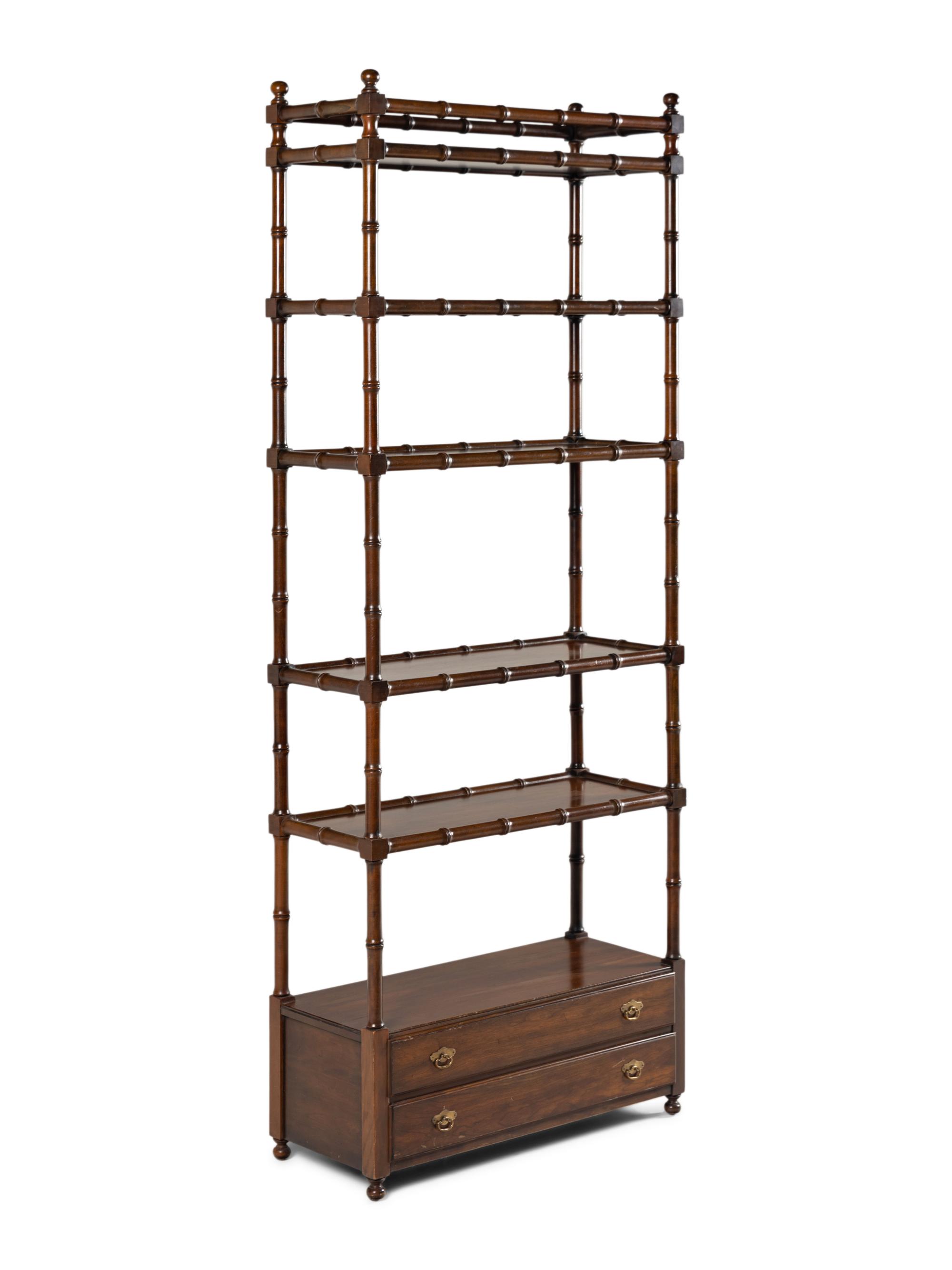 An American Walnut Etagere