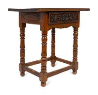 A Jacobean Style Carved Oak Side Table