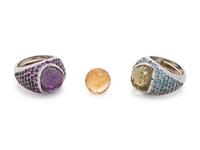 GEMSTONE CONVERTIBLE RING SET