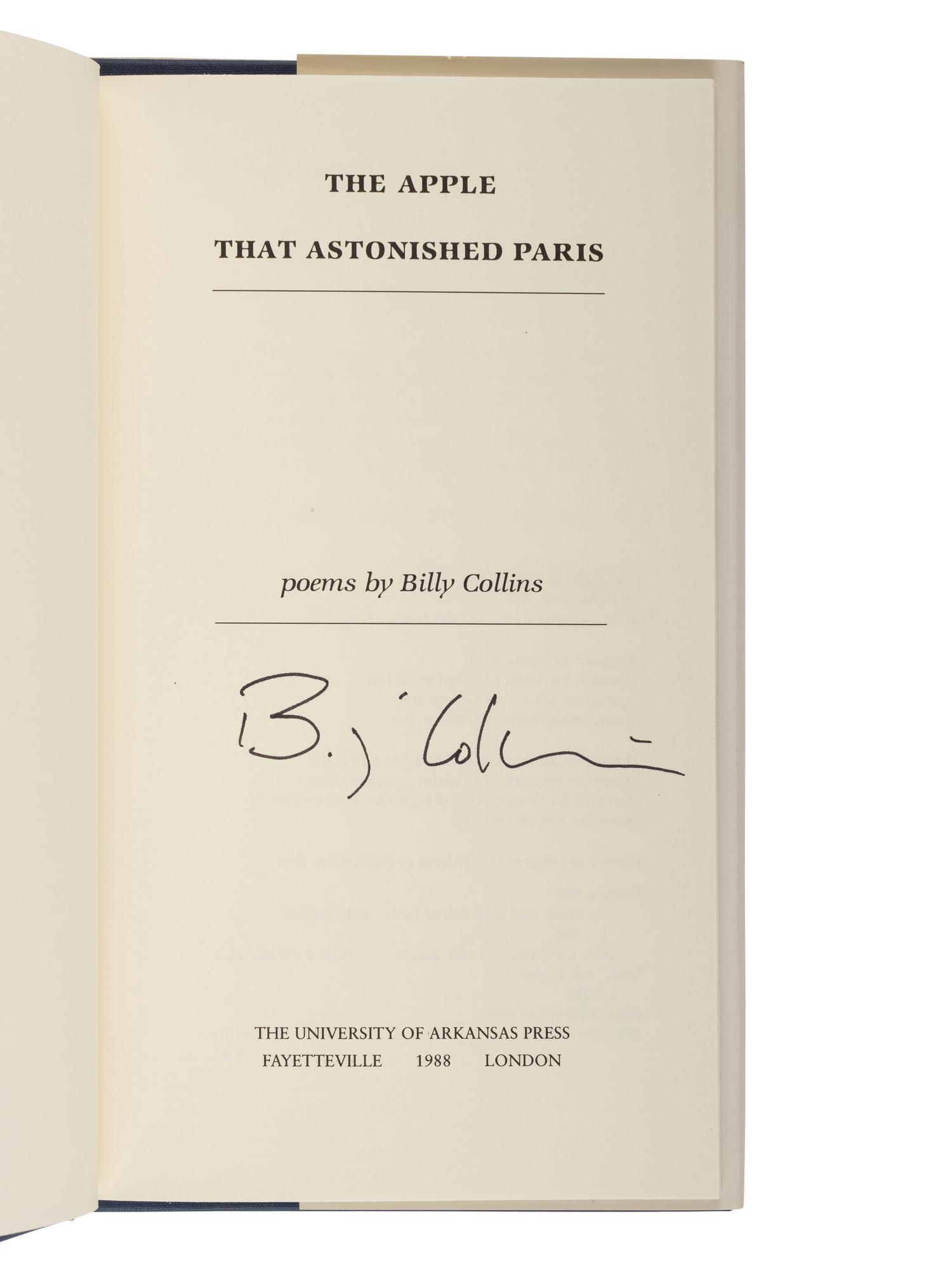 COLLINS, Billy (b. 1941). Questions About Angels . New York: William Morrow and Company, Inc., 1991.
