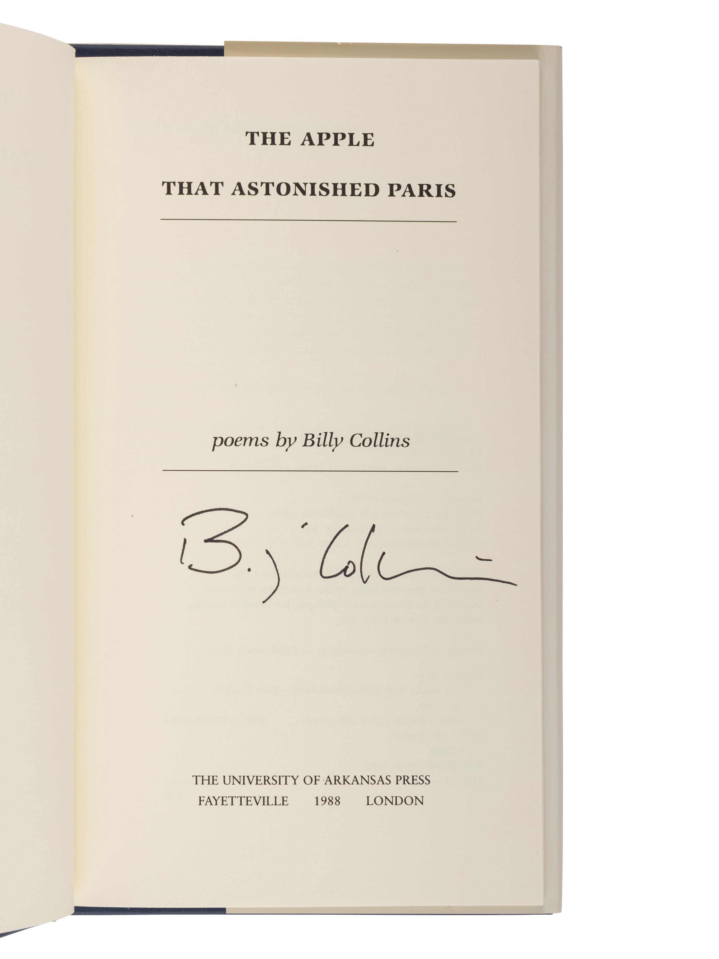 COLLINS, Billy (b. 1941). Questions About Angels . New York: William Morrow and Company, Inc., 1991.