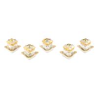 A Set of Five Royal Copenhagen Flora Danica Porcelain Custard Cups and Saucers
