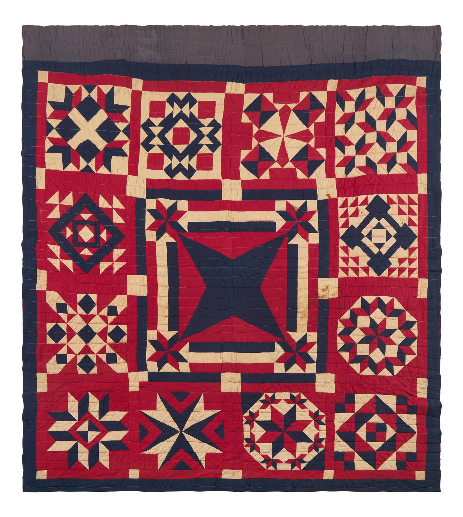 A Pieced Cotton Sampler Quilt