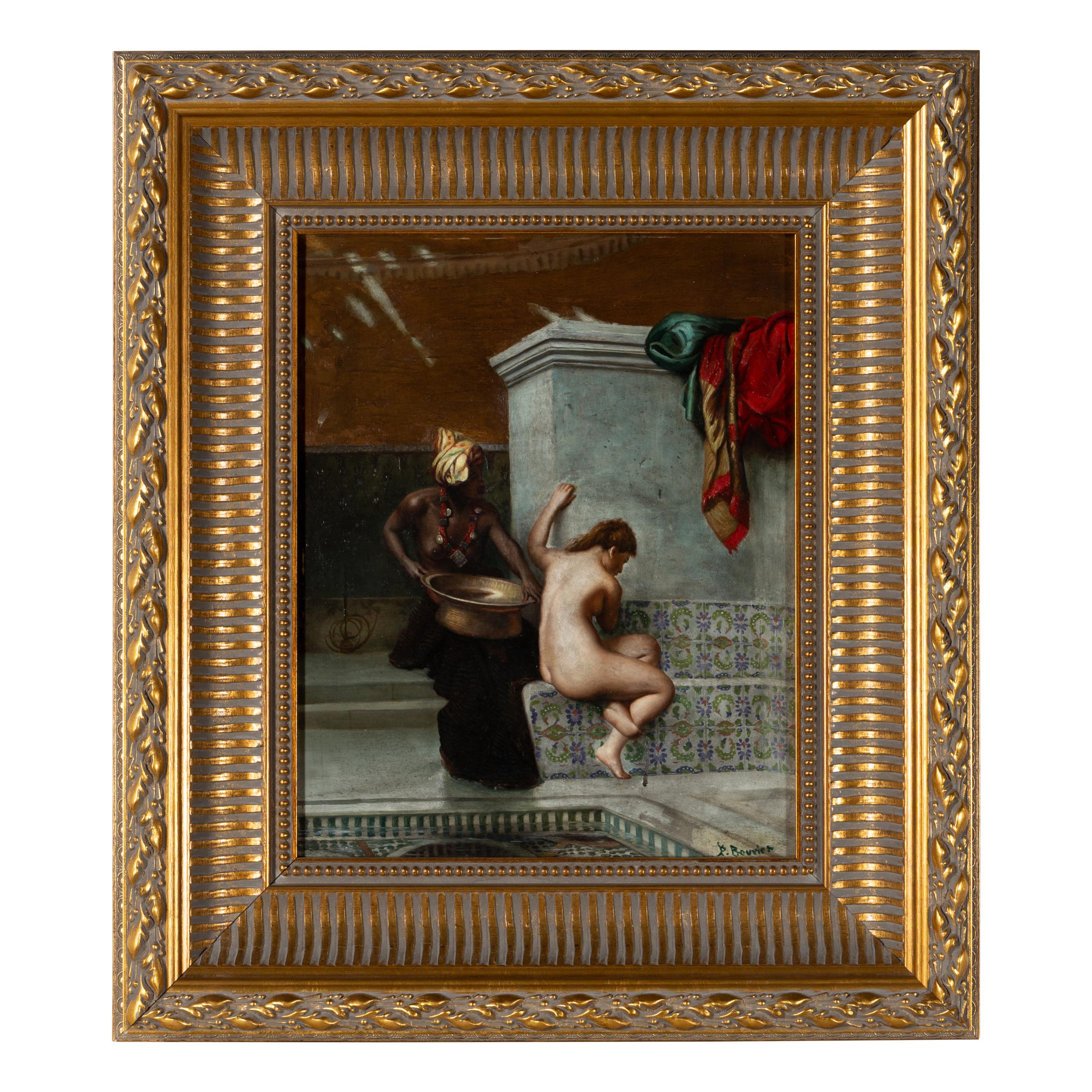 P. Bouvier (19th/20th Century) — Attendant Bathing A Lady