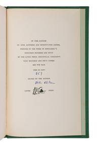 FAULKNER, William (1897-1962). Notes on a Horse Thief . Greenville, MS: The Levee Press, 1950.