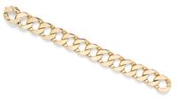 A 14 Karat Yellow Gold Flattened Curb Link Bracelet, 56.90 dwts.