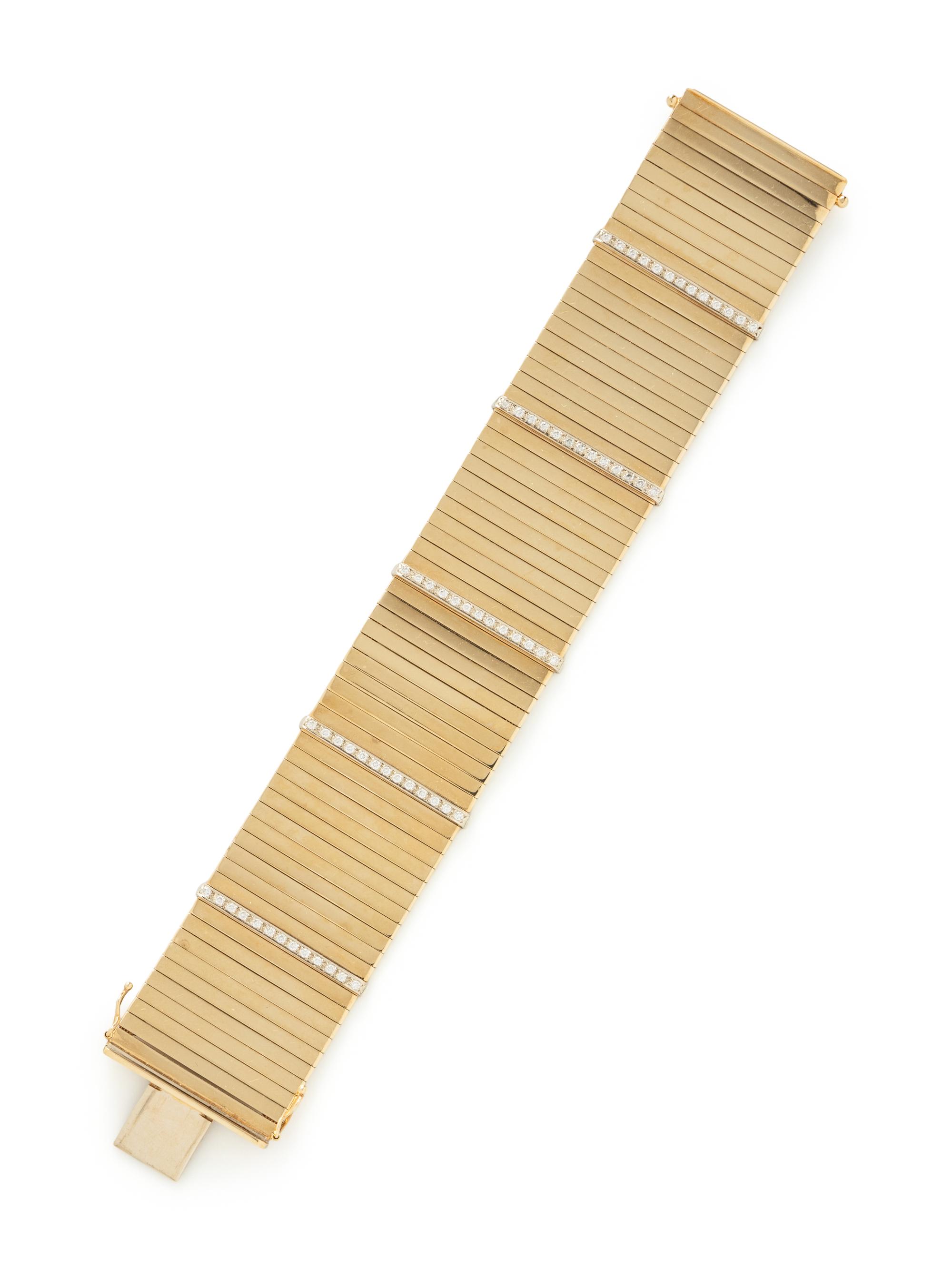 YELLOW GOLD AND DIAMOND BRACELET