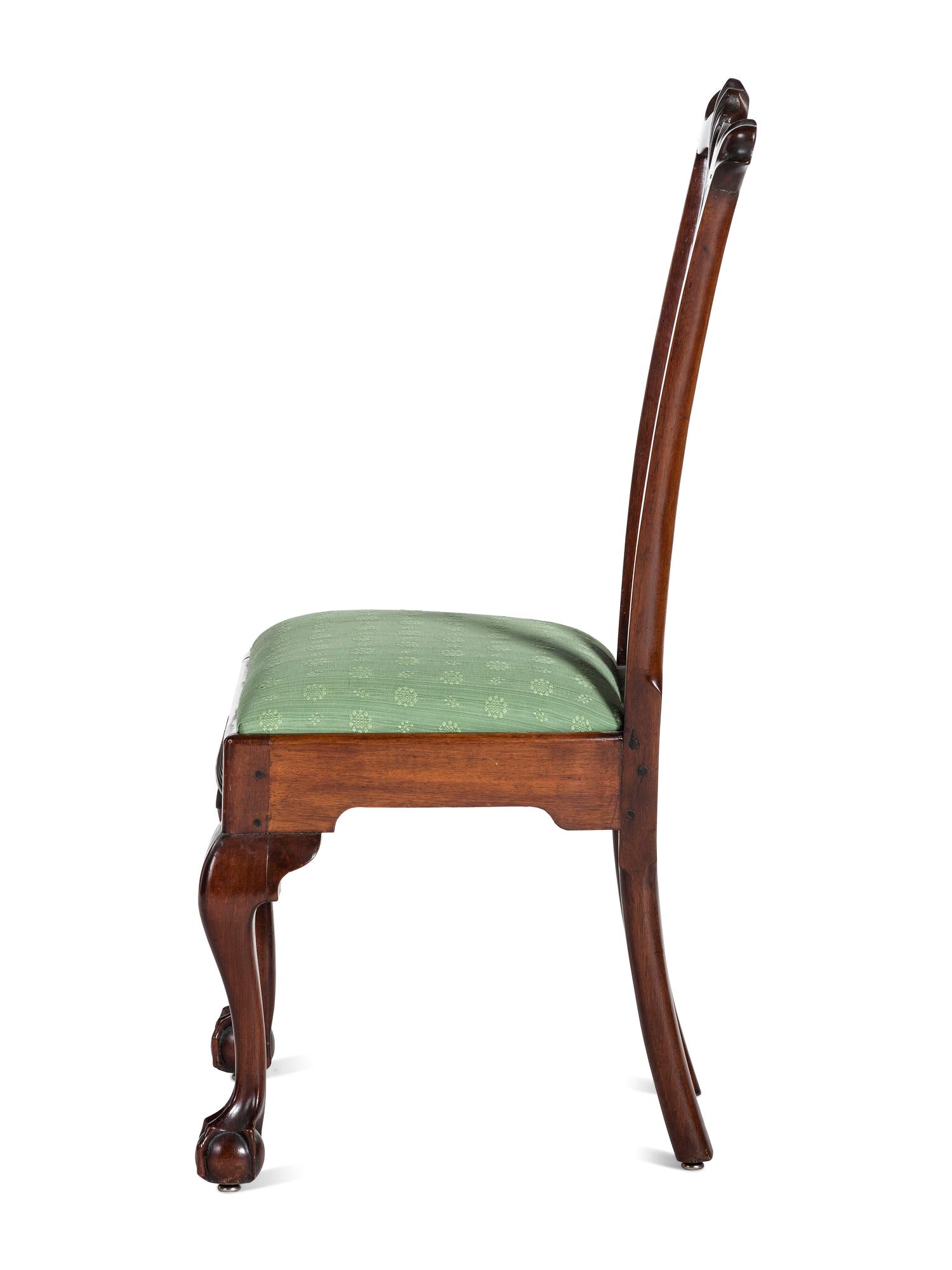 A Chippendale Shell-Carved Walnut Side Chair