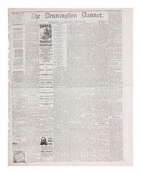 [OUTLAWS & LAWMEN]. Bennington Weekly Banner . Vol. XLII, No. 12. Bennington, VT: C.A. Pierce, 20 April 1882. Death of Jesse James featured in front page report.