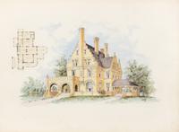 [ARCHITECTURE]. MATZ, Otto (1830-1919). Sketchbook, ca 1880-1885.