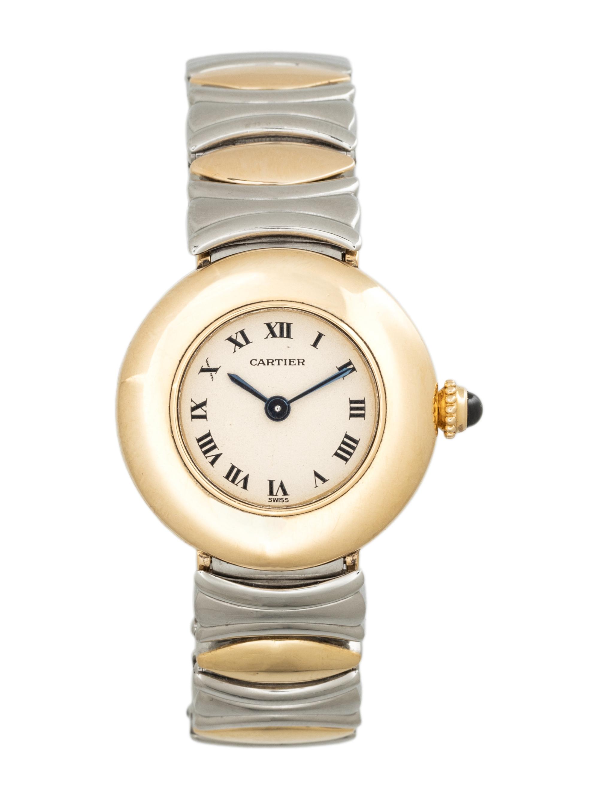 CARTIER, REF. 8057908C STAINLESS STEEL AND 18K YELLOW GOLD WATCH