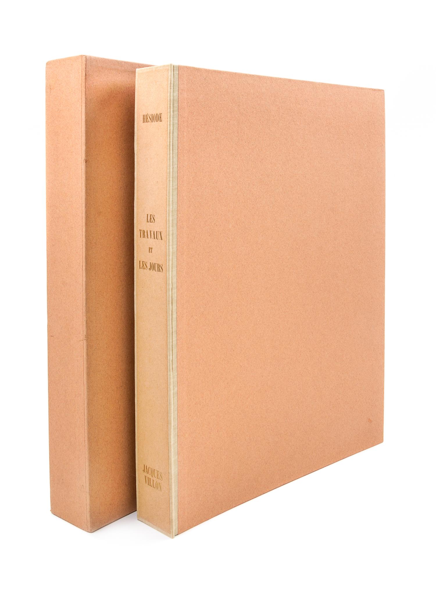 (VILLON, JACQUES) HESIOD. Le travaux et les jours. Paris, 1962. Limited, signed.