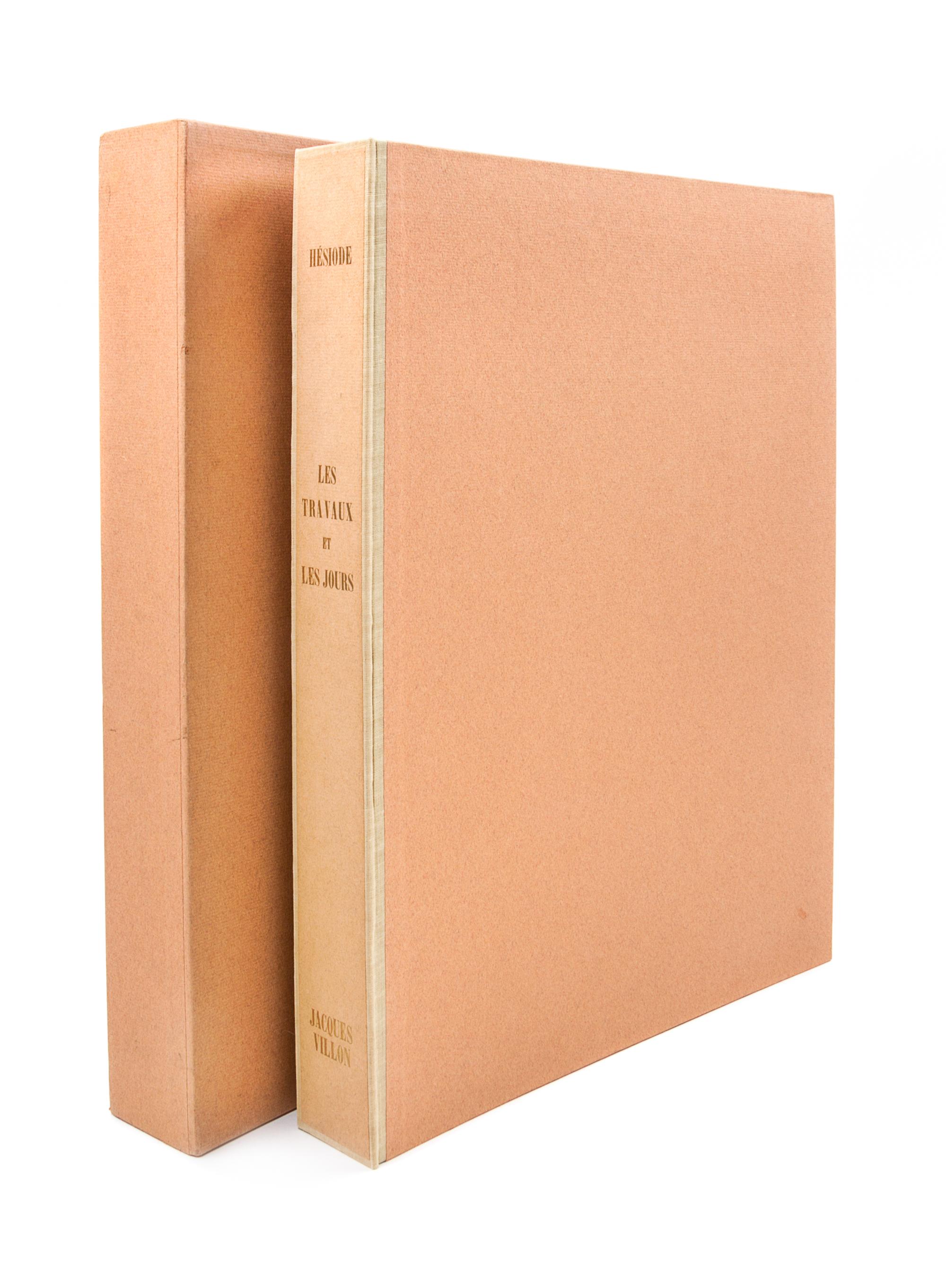 (VILLON, JACQUES) HESIOD. Le travaux et les jours. Paris, 1962. Limited, signed.