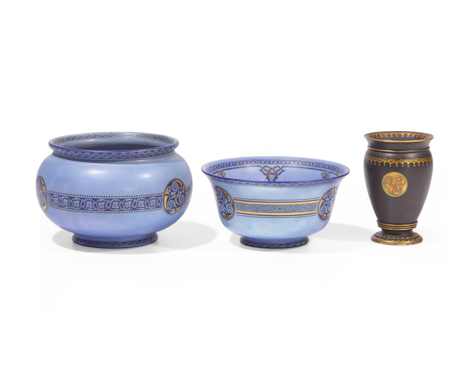 Three Wedgwood 'Celtic Ornaments' Vessels