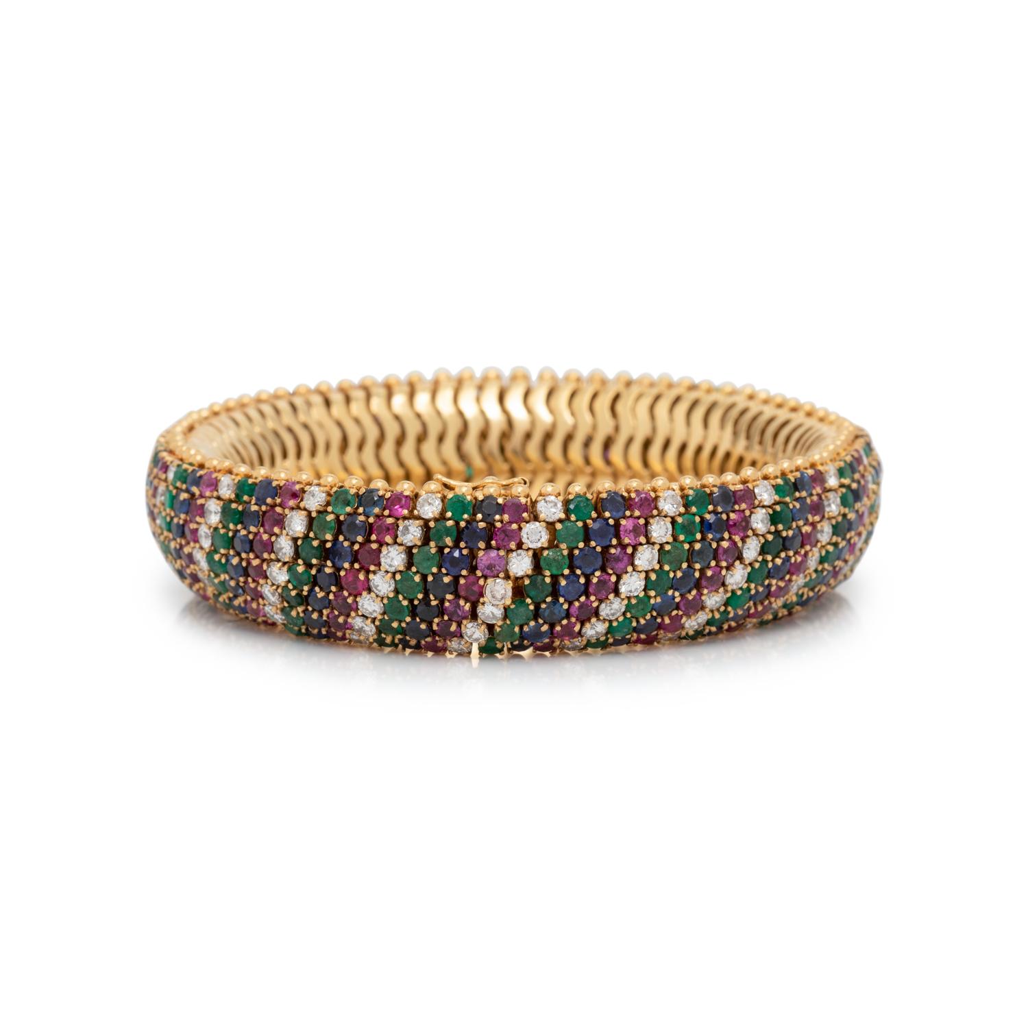 MULTIGEM AND DIAMOND BRACELET