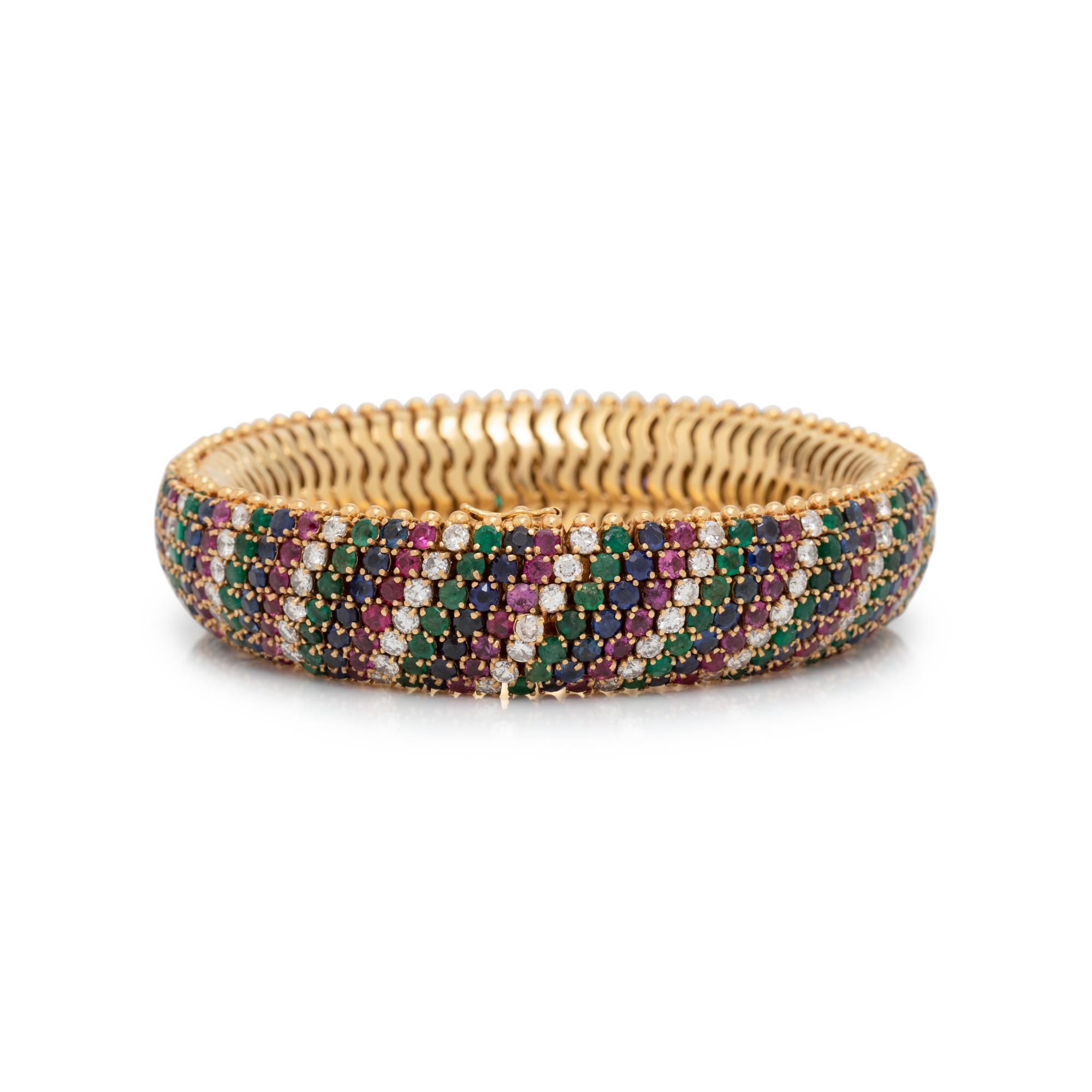 MULTIGEM AND DIAMOND BRACELET