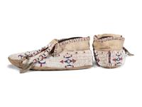 Sioux Beaded Hide Moccasins
