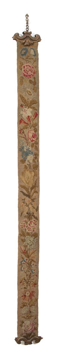 A Victorian Needlework Bell Pull Length 60 inches. — 19TH CENTURY