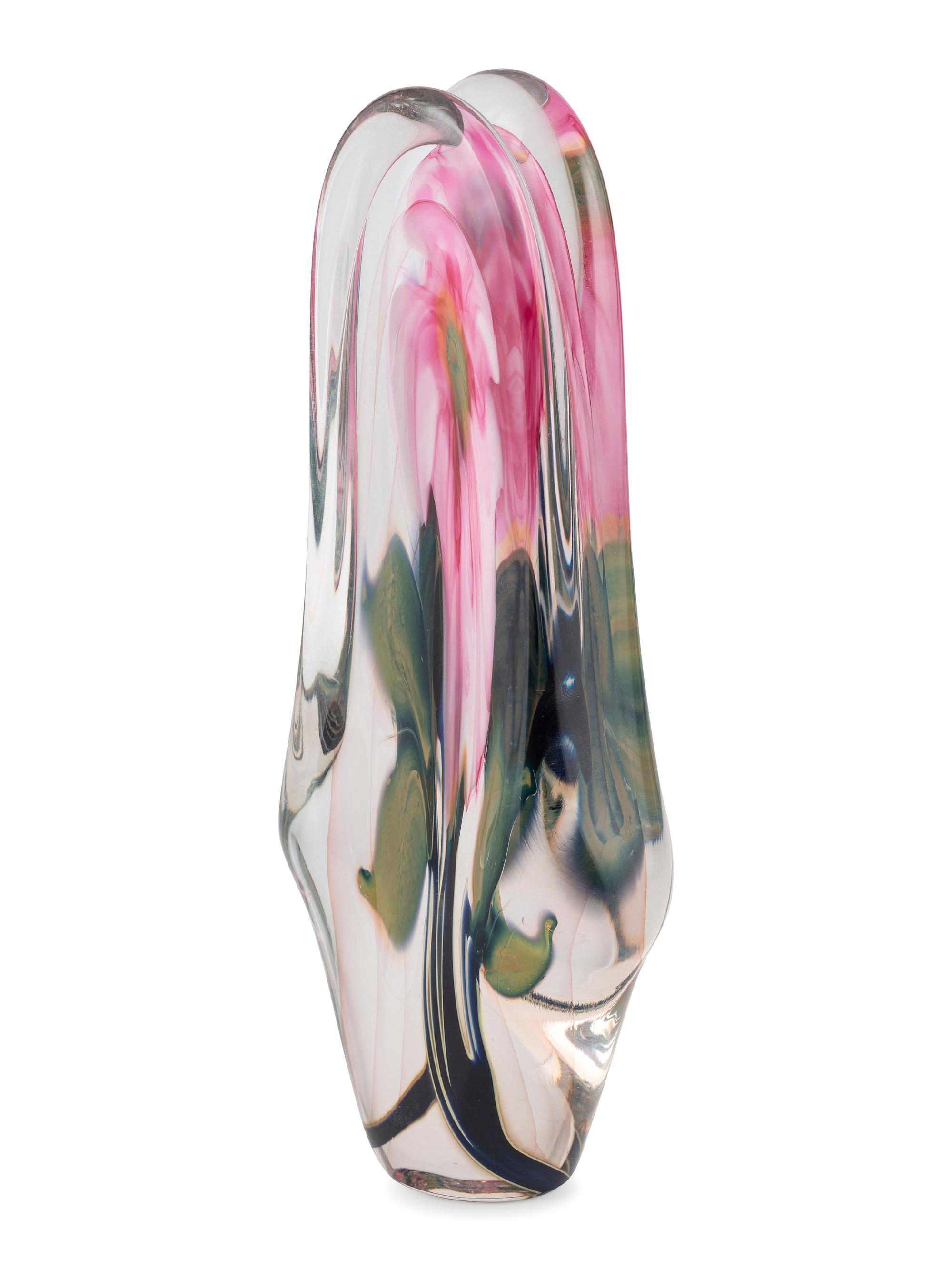 A Charles Lotton Flora Glass Vase