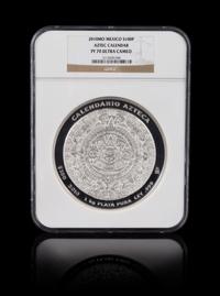 A Mexico 2010 Aztec Calendar 100 Peso 1 Kilogram Silver Proof