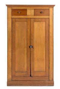 An American Pine Wardrobe Height 68 x width 41 x depth 17 3/4 inches. — 19TH CENTURY