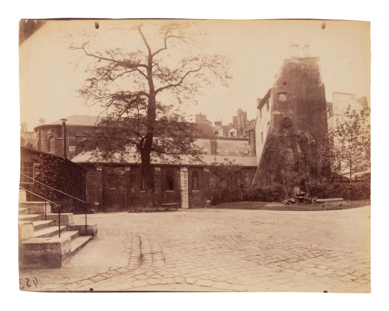 A group of five photographs depicting Paris ( Les Archives - rue des Francs Bourgeois , 1899-1900; Annexe de l'Hôtel Dieu, rue de la Bucherie, cour Saint Julien , 1902-1903; H ô tel de Chanac [cour], 127 rue de Grenelle , 1907; Saint-M é dard, 1926; Avenue de l'Observatoire , 1899-1900)