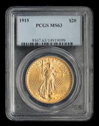 A United States 1915 St. Gaudens $20 Gold Coin