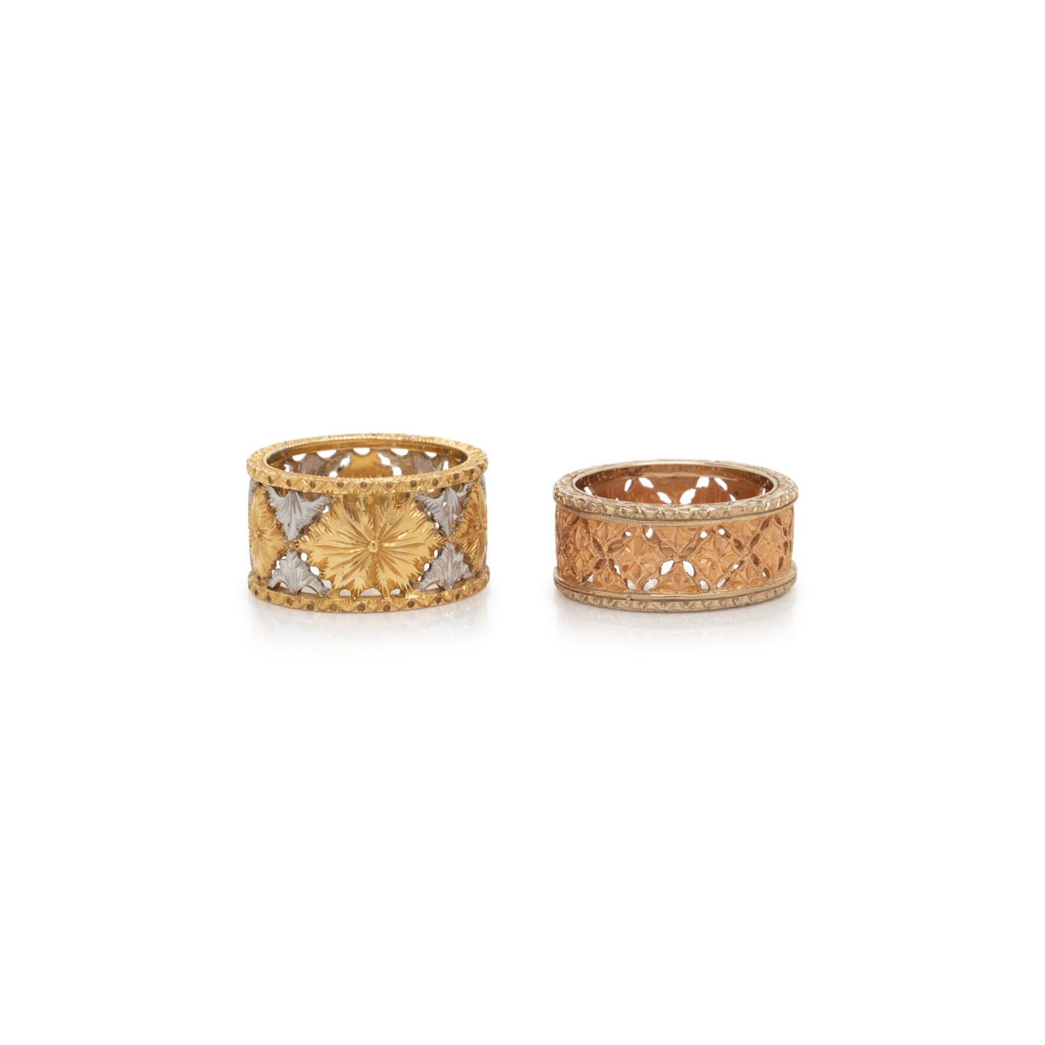 COLLECTION OF GOLD RINGS