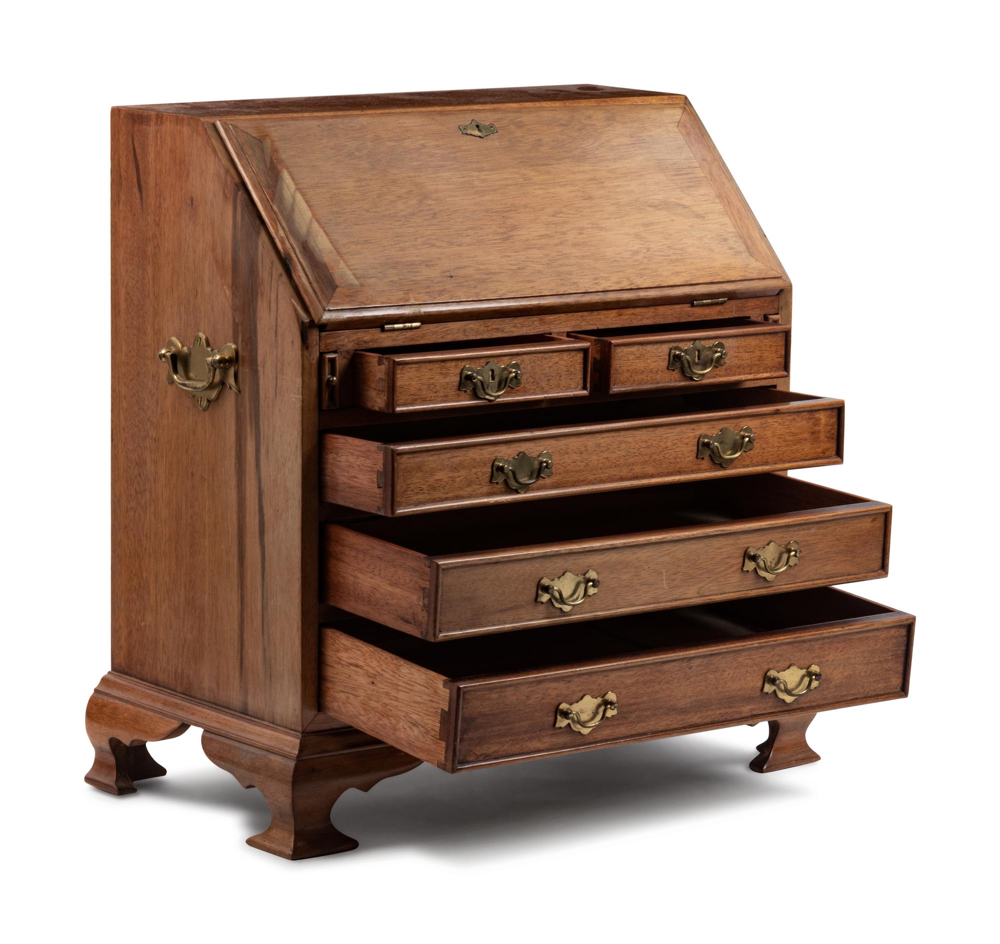 A Chippendale Style Diminutive Slant-Front Bureau