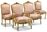 Louis XV-style carved giltwood salon suite 1850-1900